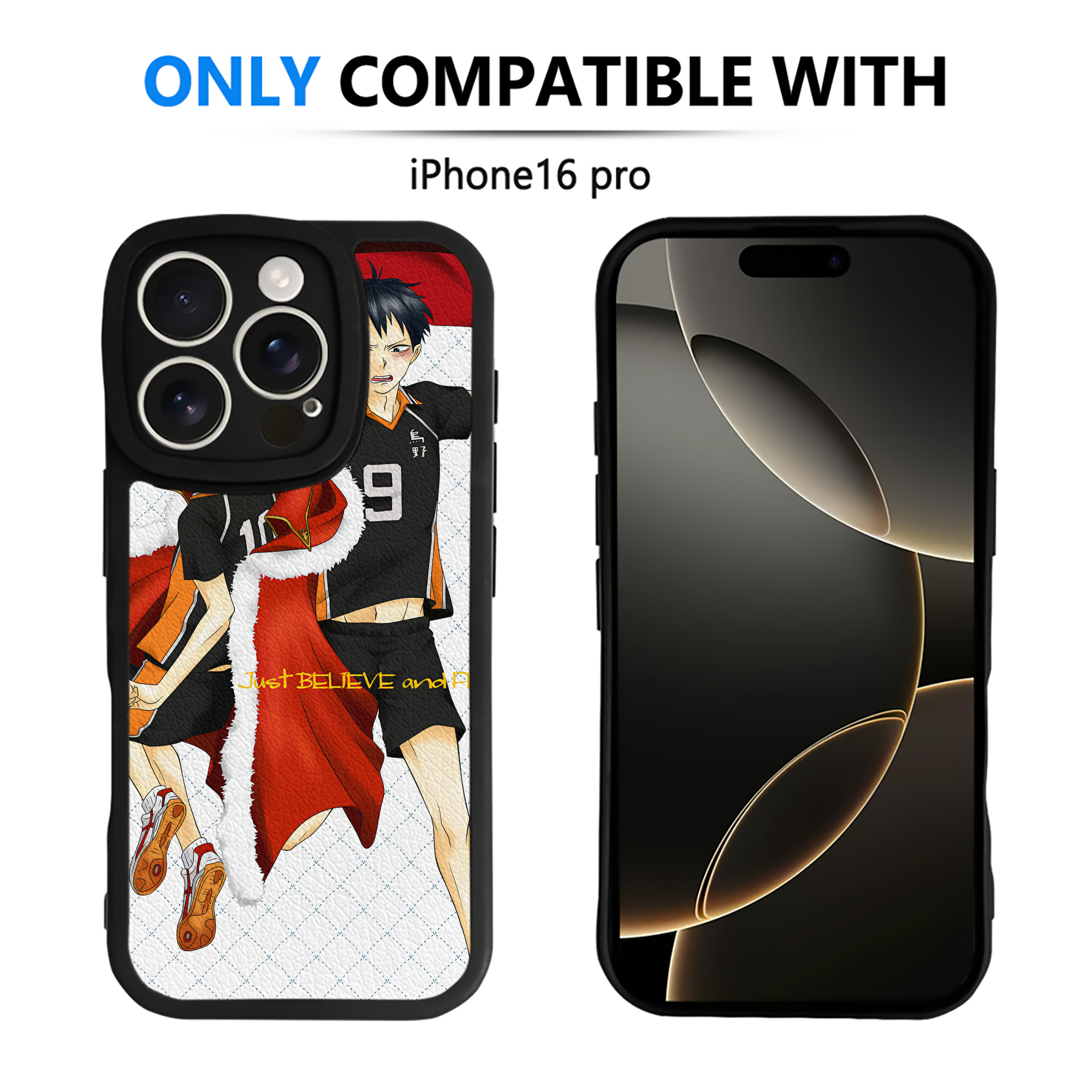 （画像用） ハイキュー!! Haikyu!! 【iPhone 16シリーズ対応】シリコンスマホケース（レザー調） 材質：シリコン